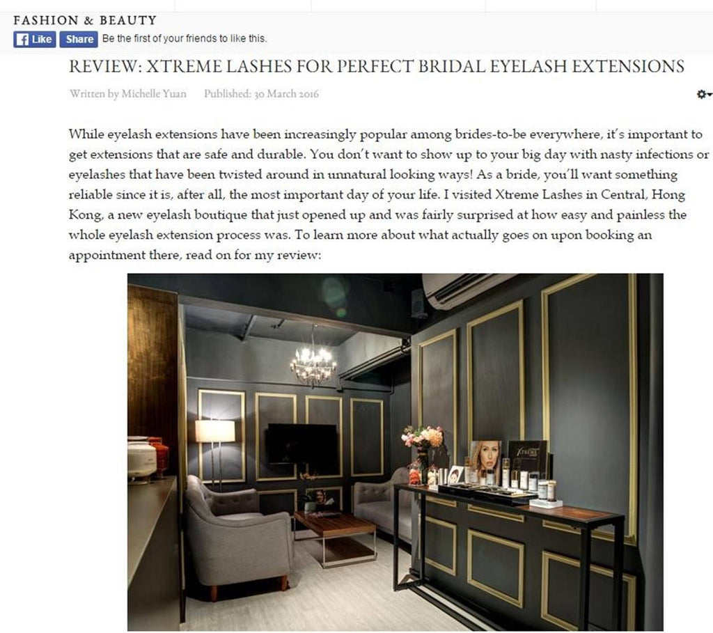 [Asia Wedding Network] REVIEW: XTREME LASHES FOR PERFECT BRIDAL EYELASH  EXTENSIONS